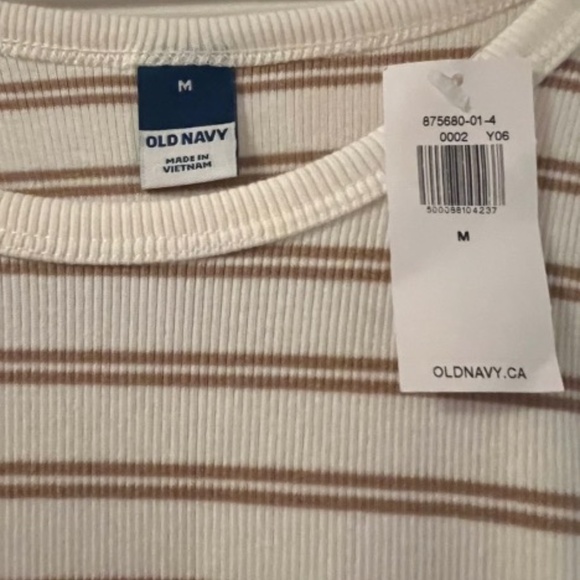 NWT Old Navy Fitted Striped Rib-Knit Mini Tank Dress size M - Picture 3 of 3